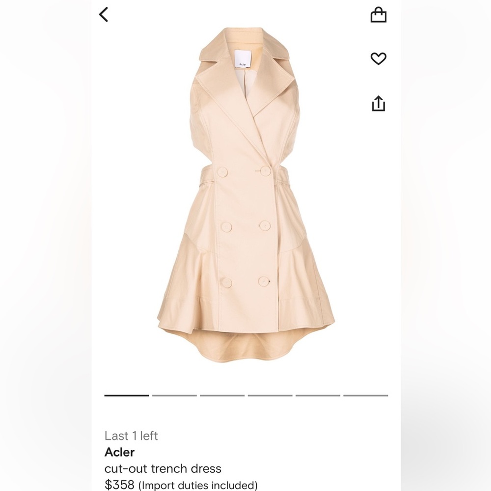 Acler cut out trench dress